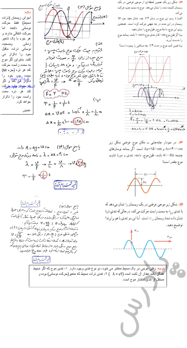 حل مسائل 13تا15 فصل سوم فیزیک دوازدهم تجربی